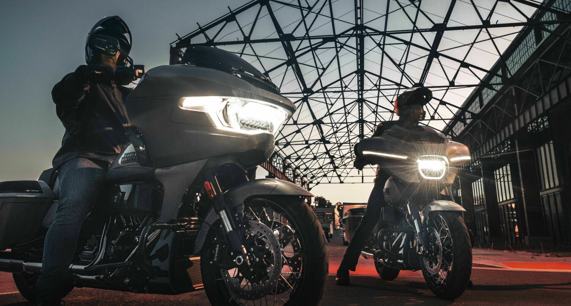 Harley-Davidson's new CVO Road Glide (left) and CVO Street Glide (right). Photo courtesy Harley-Davidson.