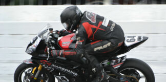 Shane Narbonne (64), as seen during damp final qualifying for the 100th Loudon Classic. Photo by David Swarts, copyright Roadracing World Publishing, Inc.