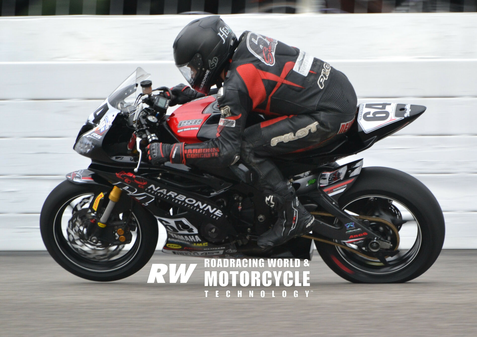 Shane Narbonne (64), as seen during damp final qualifying for the 100th Loudon Classic. Photo by David Swarts, copyright Roadracing World Publishing, Inc.