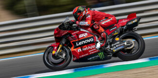Francesco Bagnaia (1), as seen earlier this season. Photo courtesy Ducati.