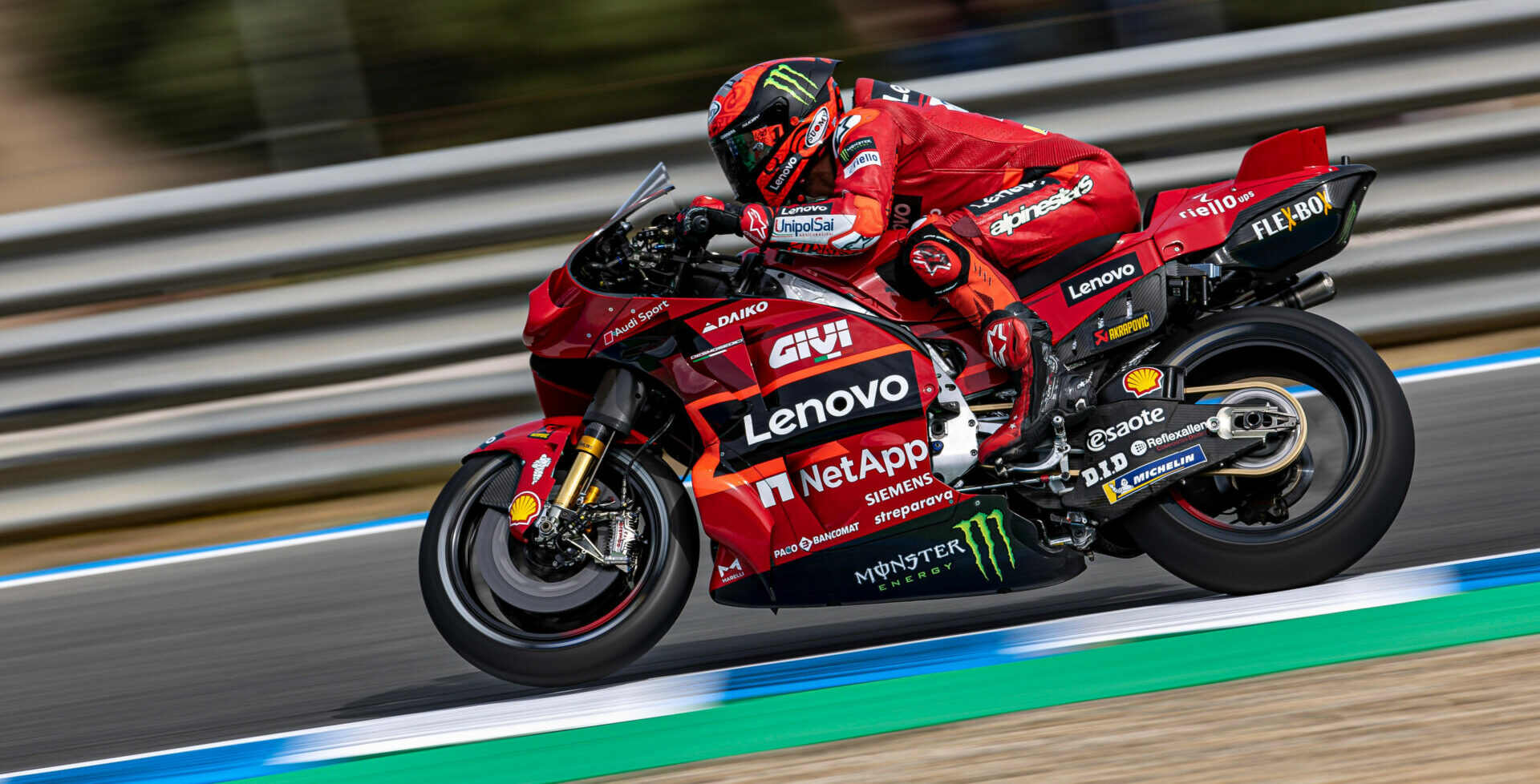 Francesco Bagnaia (1), as seen earlier this season. Photo courtesy Ducati.