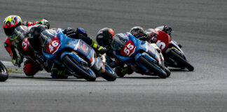 American Mikey Lou Sanchez (55) in action at Estoril. Photo courtesy Sanchez Racing.