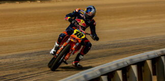 Max Whale (18) finished fourth in the AFT Singles race at the DuQuoin Mile. Photo courtesy Red Bull KTM.