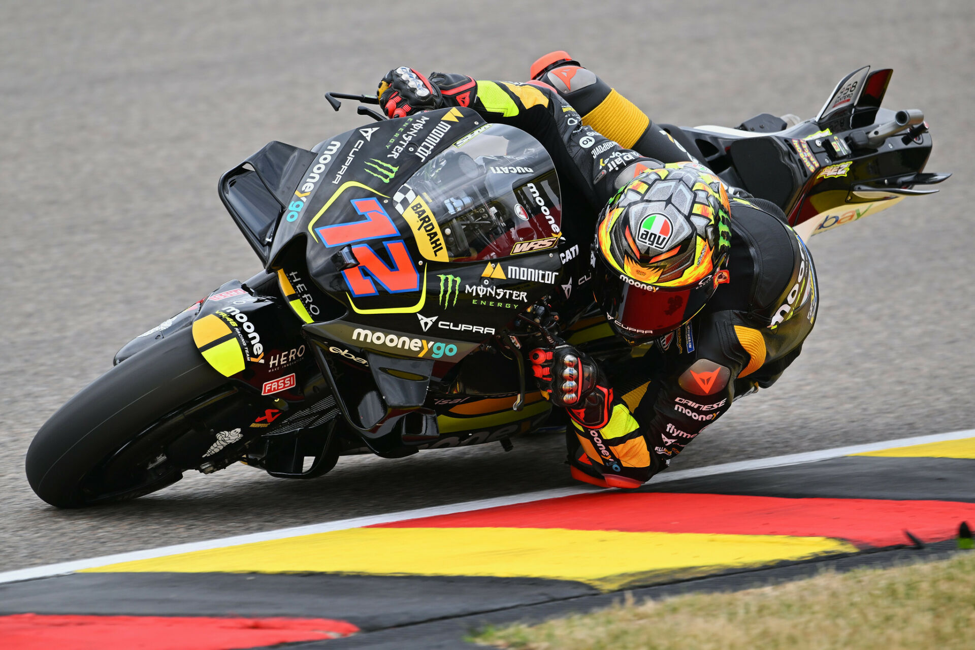 Marco Bezzecchi (72), as seen at Sachsenring. Photo courtesy Mooney VR46 Racing Team.