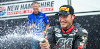 Shane Narbonne (right) has won the Loudon Classic 10 times, more than any other racer. Photo by San Draiss, courtesy NEMRR.