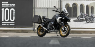 The one millionth BMW GS model with a Boxer engine. Photo courtesy BMW Motorrad.