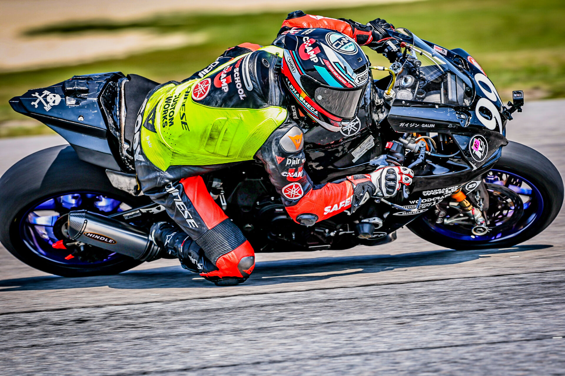 Cody Wyman (99) on the Army of Darkness Yamaha YZF-R1. Photo by Apex Pro Photography, courtesy N2 Racing.