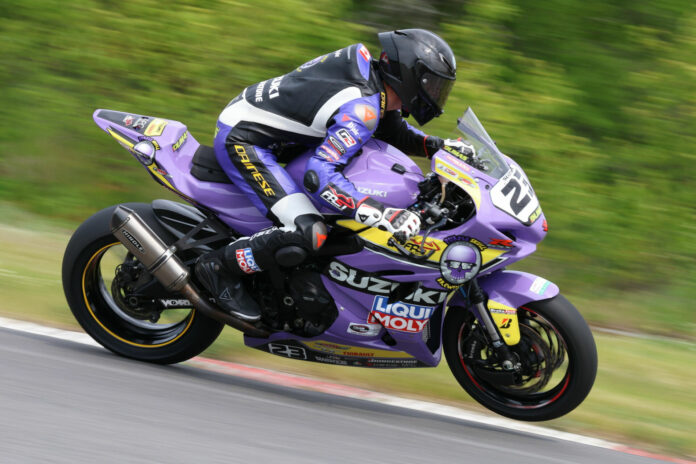 Alex Dumas (23) heads into CSBK round two this weekend leading the Superbike championship by 23 points. Photo by Rob O'Brien, courtesy CSBK.