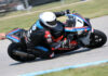 No one could come close to Ben Young (1) during Friday afternoon's Superbike qualifying sessions at Grand Bend Motorplex, with the BMW rider half a second clear of the rest of the field. Photo by Rob O'Brien, courtesy CSBK.