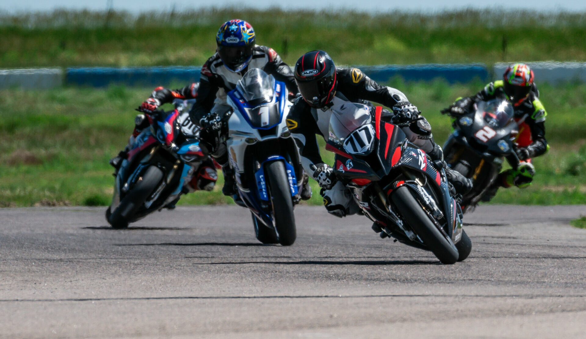 Ray Thornton (717), Mike Applegate (1), Brad Hendry (616), James Wilkerson (2) at High Plains Raceway. Photo by Kelly Vernell, courtesy MRA.