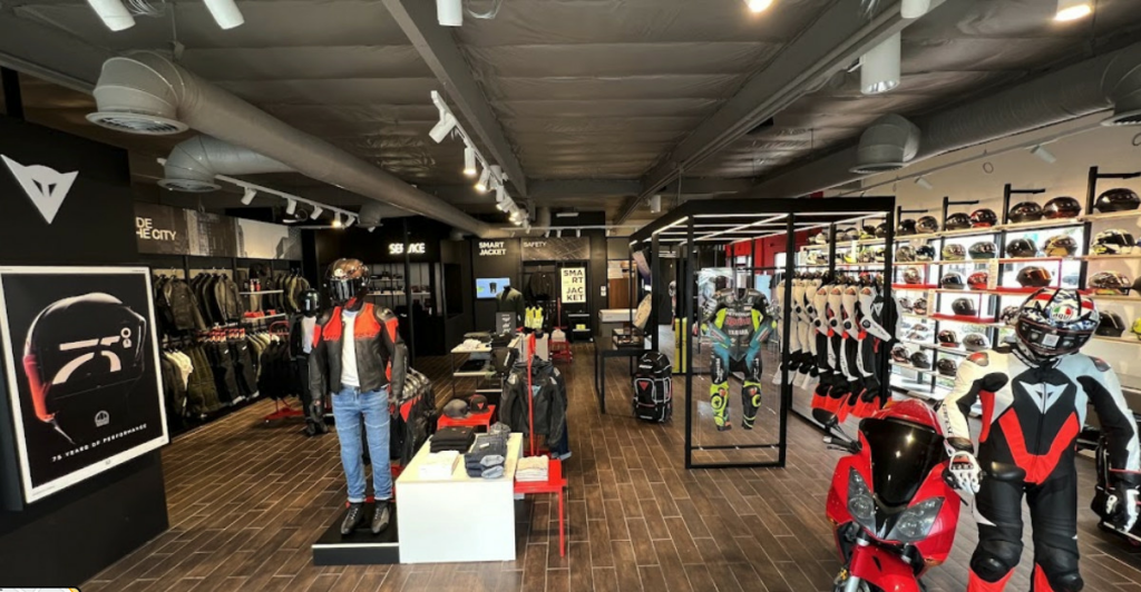 The interior of Dainese's newest store, in San Diego, California. Photo courtesy Dainese.