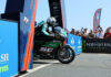 Michael Dunlop (6) at the start line for Supertwin TT Race Two. Photo courtesy Isle of Man TT Press Office.
