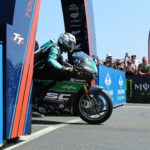 Michael Dunlop (6) at the start line for Supertwin TT Race Two. Photo courtesy Isle of Man TT Press Office.