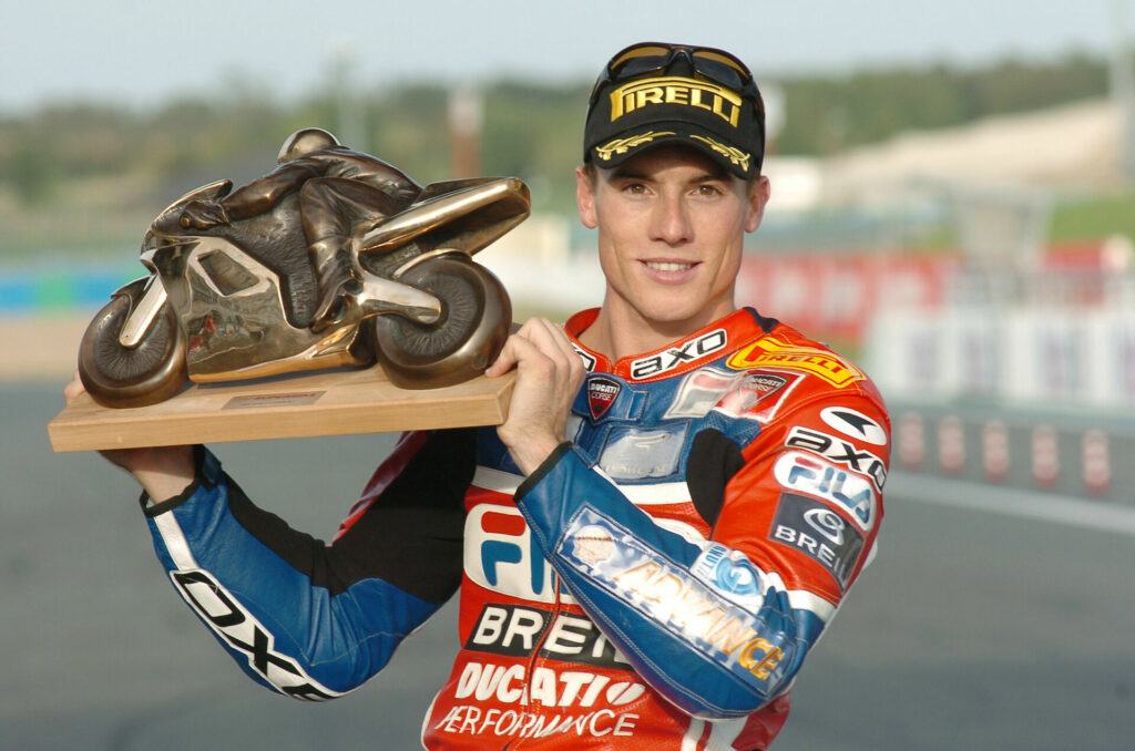 James Toseland, the 2004 Superbike World Champion. Photo courtesy Pirelli.