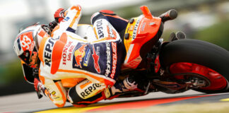 Marc Marquez (93) wants to put the weekend at Sachsenring behind him. Photo courtesy Repsol Honda.