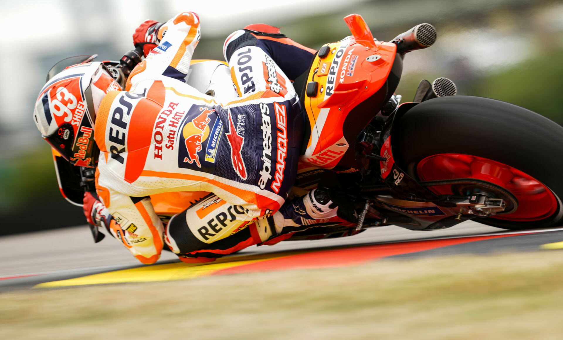 Marc Marquez (93) wants to put the weekend at Sachsenring behind him. Photo courtesy Repsol Honda.