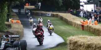 Rain slowed down the action on Day Two of the Goodwood Festival of Speed, but some different stars brightened the day. Photo courtesy Dorna.