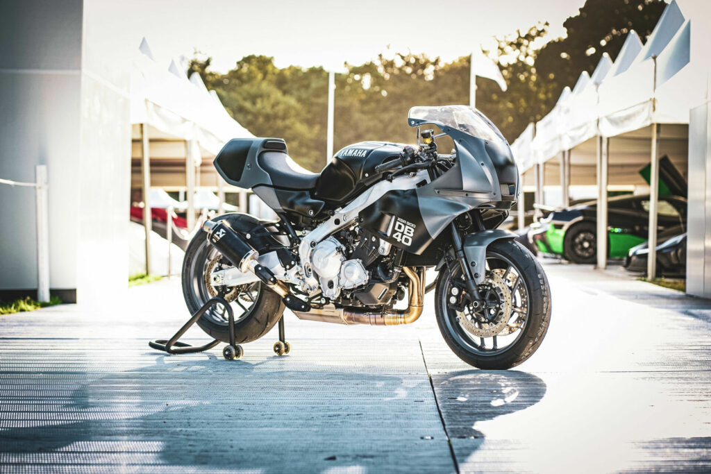 The new Yamaha XSR900 DB40 prototype at the Goodwood Festival of Speed in England. Photo courtesy Yamaha.