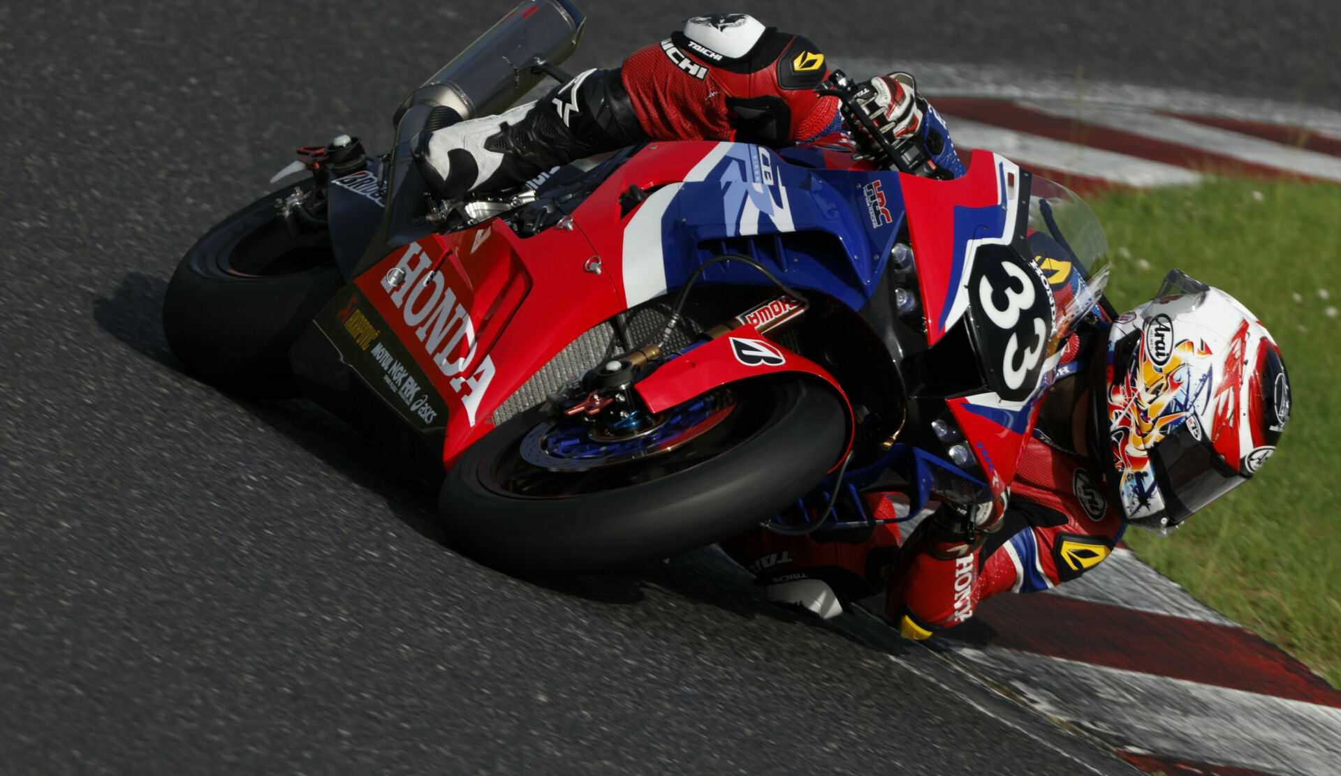 Tetsuta Nagashima (33) testing the Team HRC Honda CBR1000RR-R Fireblade SP at Suzuka Circuit, in Japan. Photo courtesy HRC.