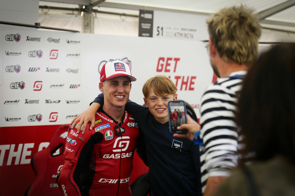 Pol Espargaro was happy to ride his GASGAS RC16 again. Photo courtesy Dorna.