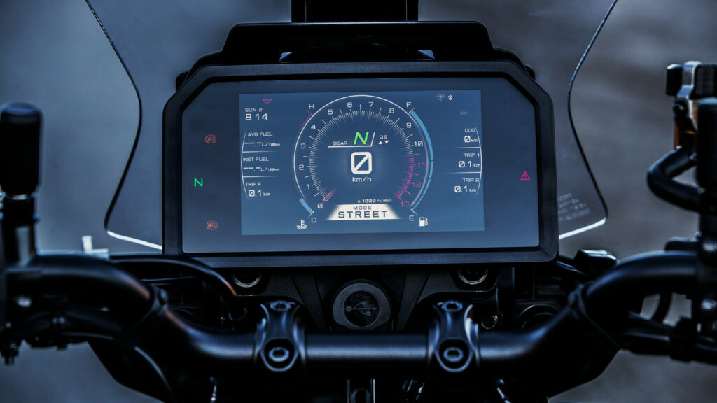 The dashboard of the 2024 Yamaha TRACER 9 GT+. Photo courtesy Yamaha Motor Corp., U.S.A.