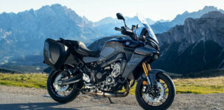 A 2024 Yamaha TRACER 9 GT+. Photo courtesy Yamaha Motor Corp., U.S.A.