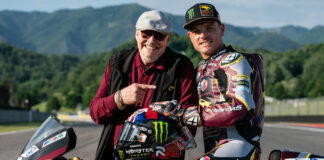 Marc VDS Racing Team owner Marc Van Der Straten (left) and Sam Lowes (right). Photo courtesy Marc VDS Racing Team.
