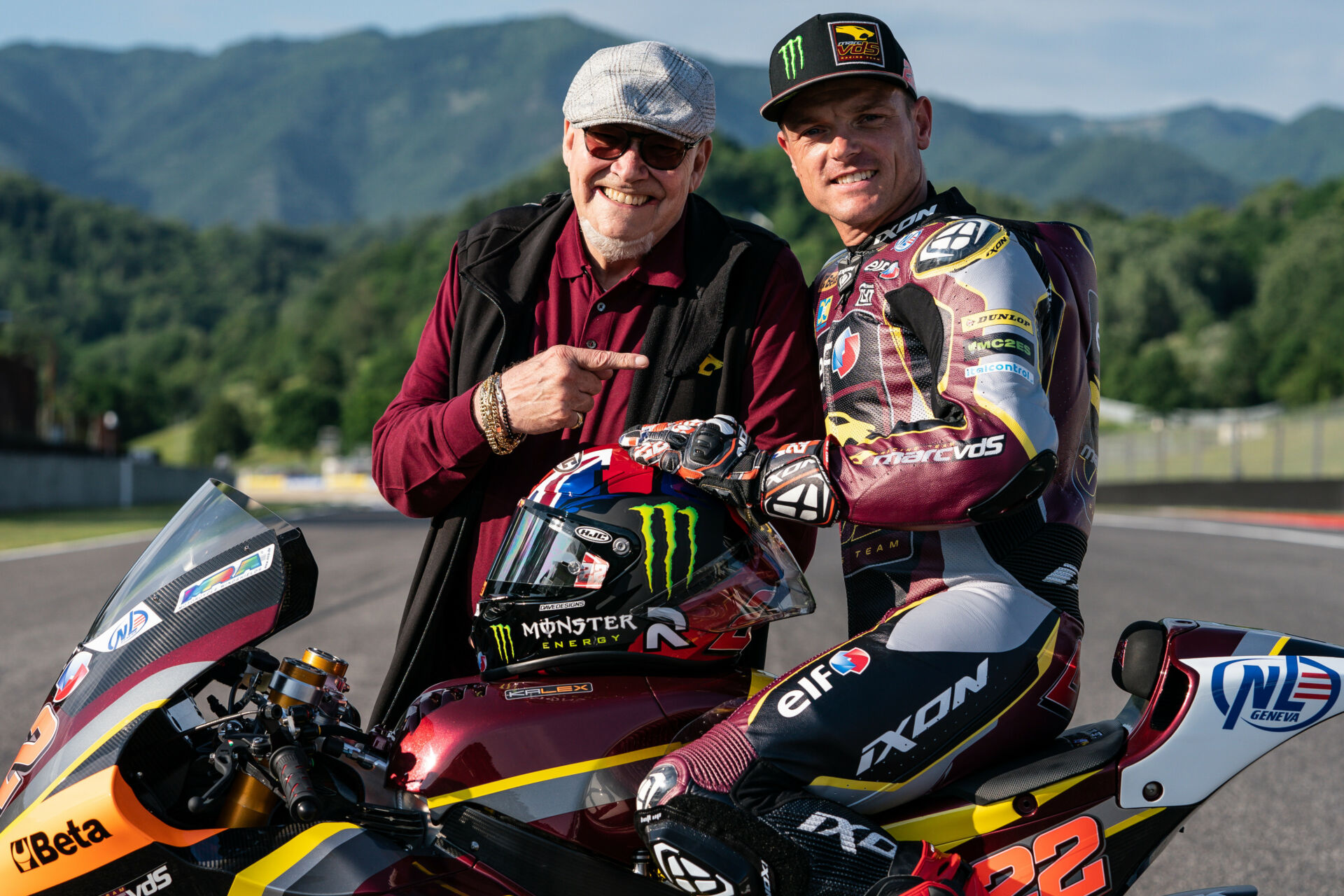 Marc VDS Racing Team owner Marc Van Der Straten (left) and Sam Lowes (right). Photo courtesy Marc VDS Racing Team.