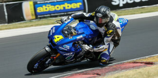 Josh Hayes (4) riding a Fresh N Lean Progressive Yamaha YZF-R1 Superbike earlier this season at Road America. Photo by Brian J. Nelson, courtesy Yamaha.