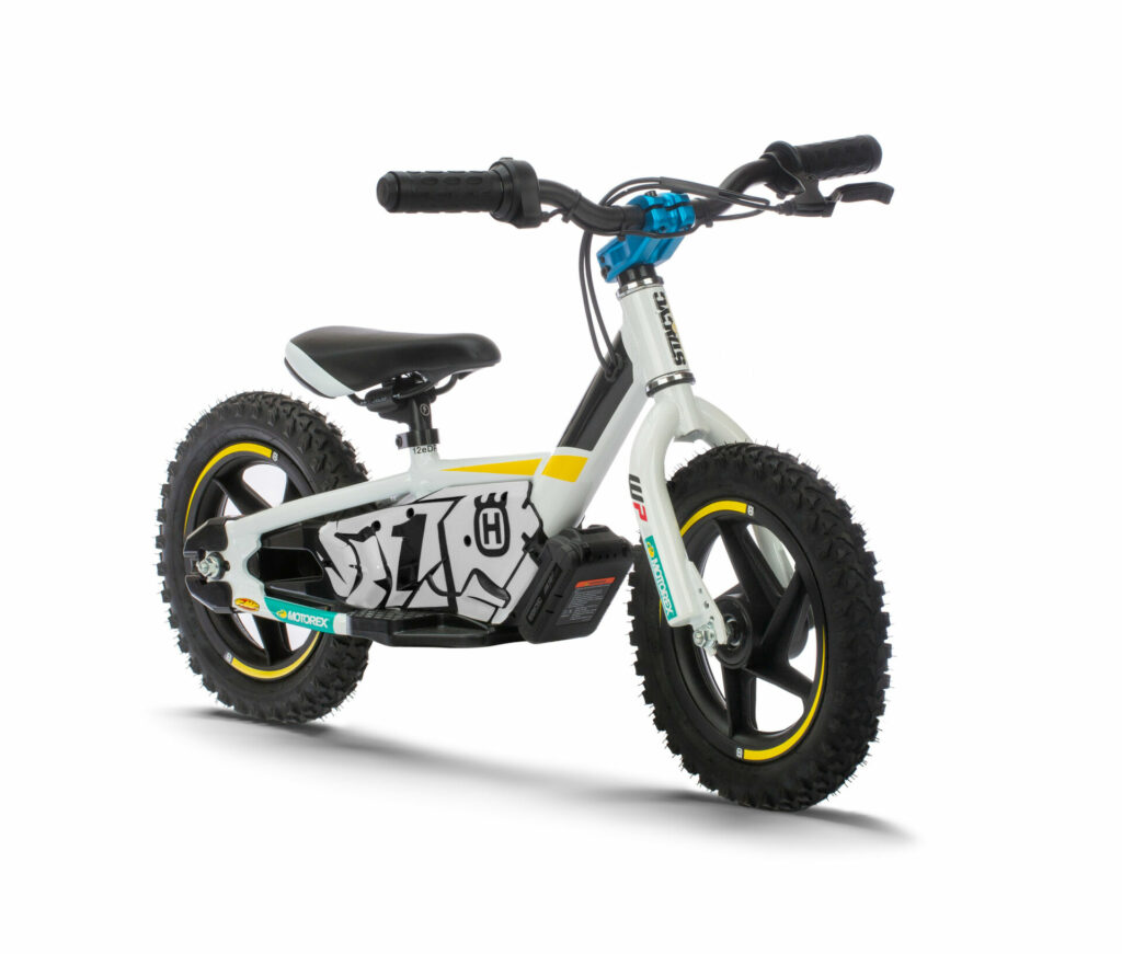 A Husqvarna EE 1.12 electric balance bike by STACYC. Photo courtesy Husqvarna Motorcycles.