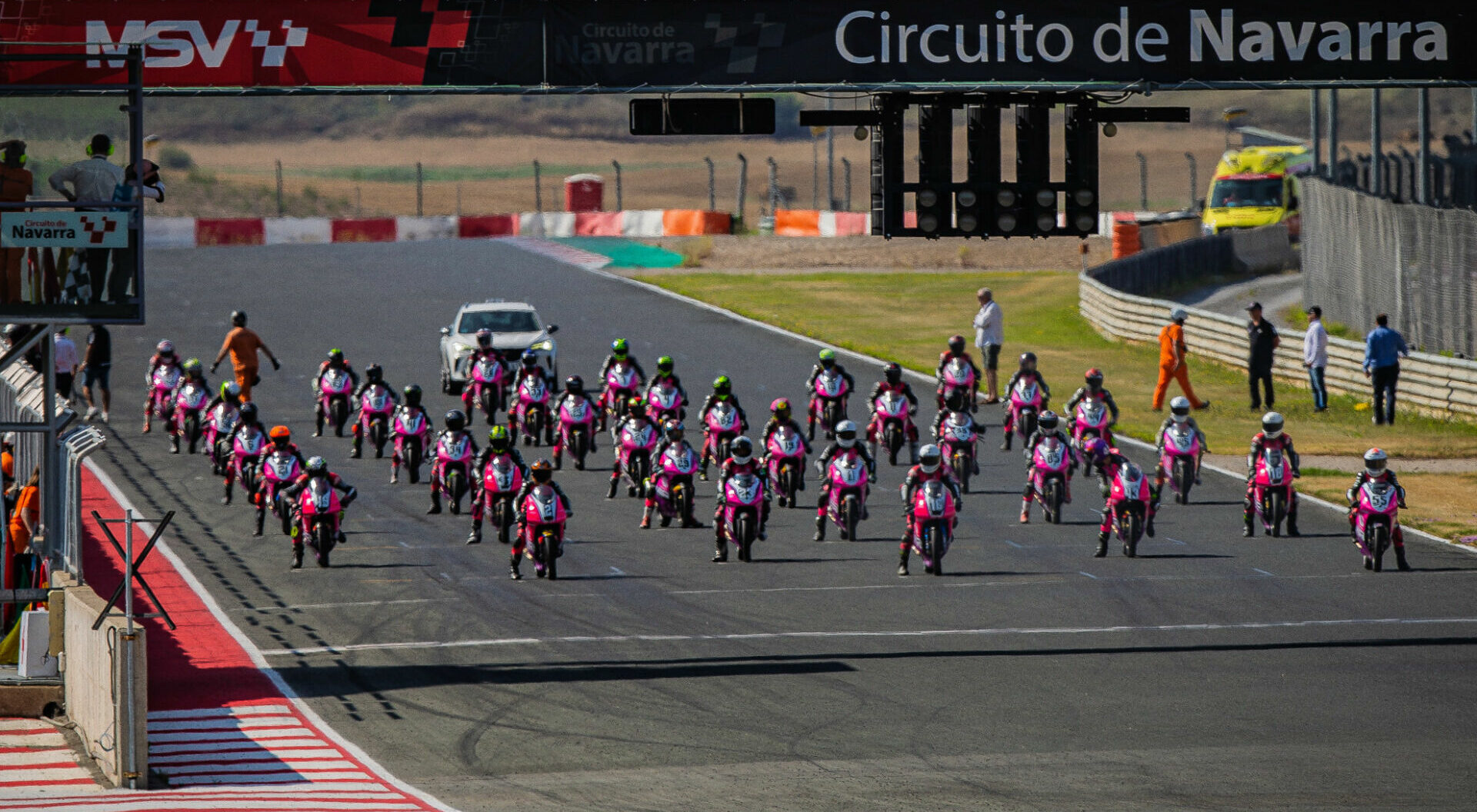 Texan Mikey Lou Sanchez (55) on pole position at Circuito de Navarra, in Spain. Photo by @artpicsjona, courtesy Sanchez Racing.