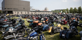 Harley-Davidson reports that 73,000 motorcycles turned up for events at the Harley-Davidson Museum, one of the venues in Milwaukee, Wisconsin, used for the Harley-Davidson Homecoming. Photo courtesy Harley-Davidson.