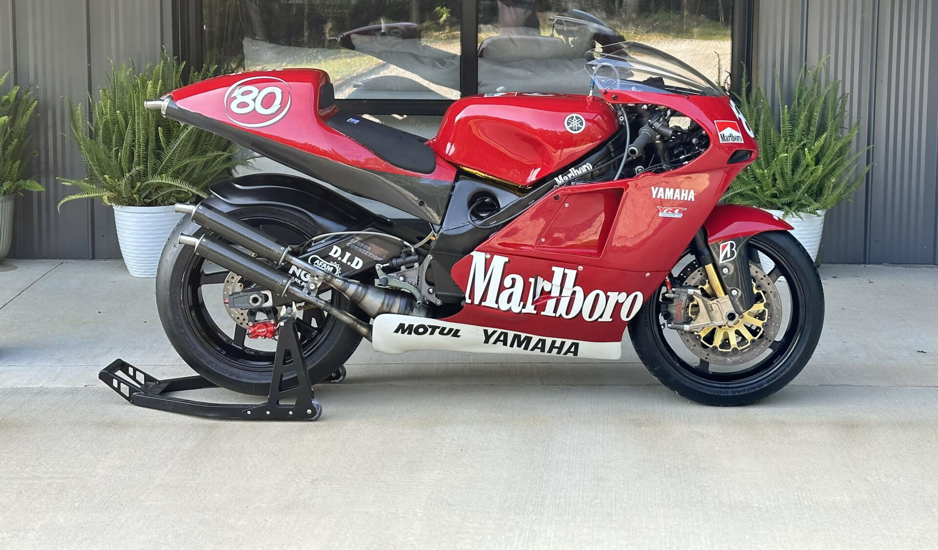 Ralph Staropoli's 1992 ROC Yamaha YZR500 500cc two-stroke Grand Prix racebike. Photo by Ralph Staropoli, courtesy AHRMA.