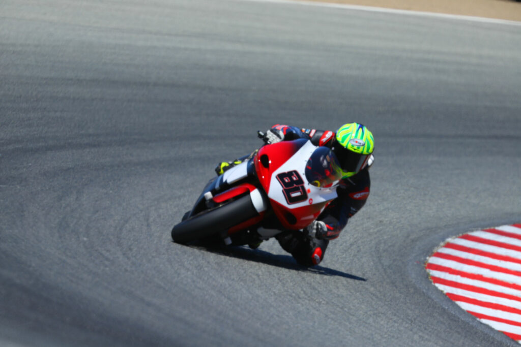 There’s a special beauty in racing a bike you also built. While Staropoli has educated himself on bike prep, he has also worked hard on fitness and advancing his on-board riding techniques. Photo by Etechphoto.com.