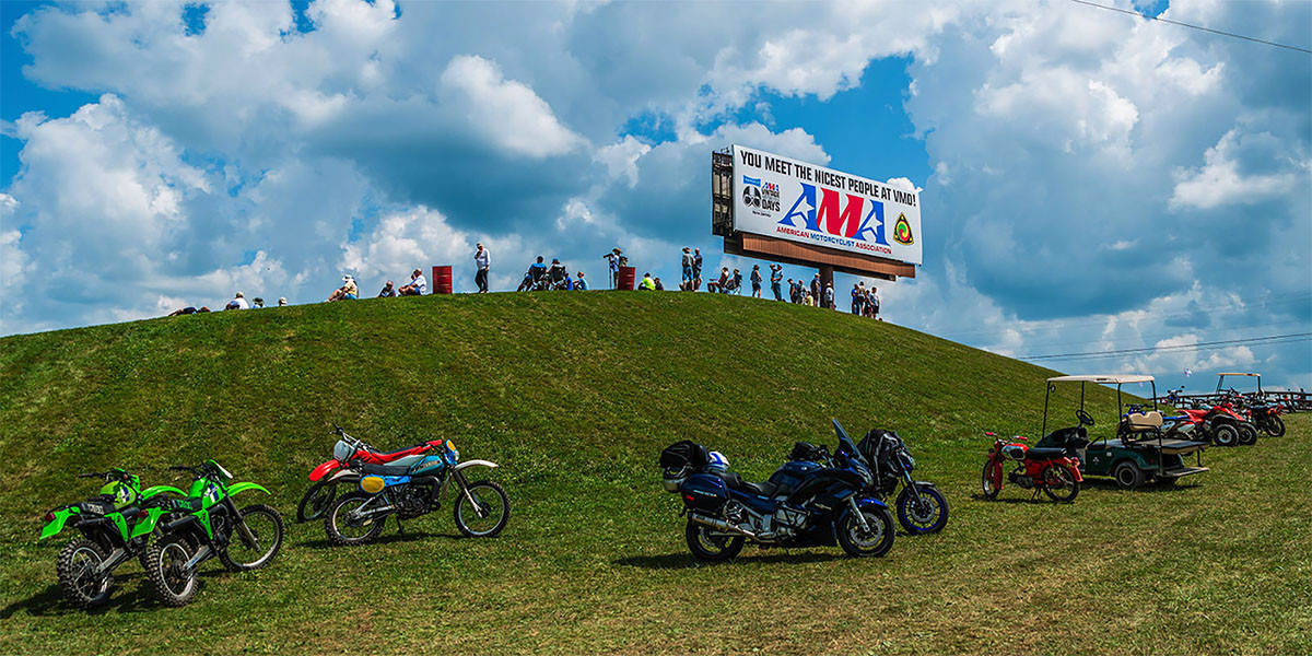 The American Motorcyclist Association (AMA) thanks its many sponsors, partners, and volunteers for a record-breaking Vintage Motorcycle Days 2023 event at Mid-Ohio Sports Car Course. Photo courtesy AMA.