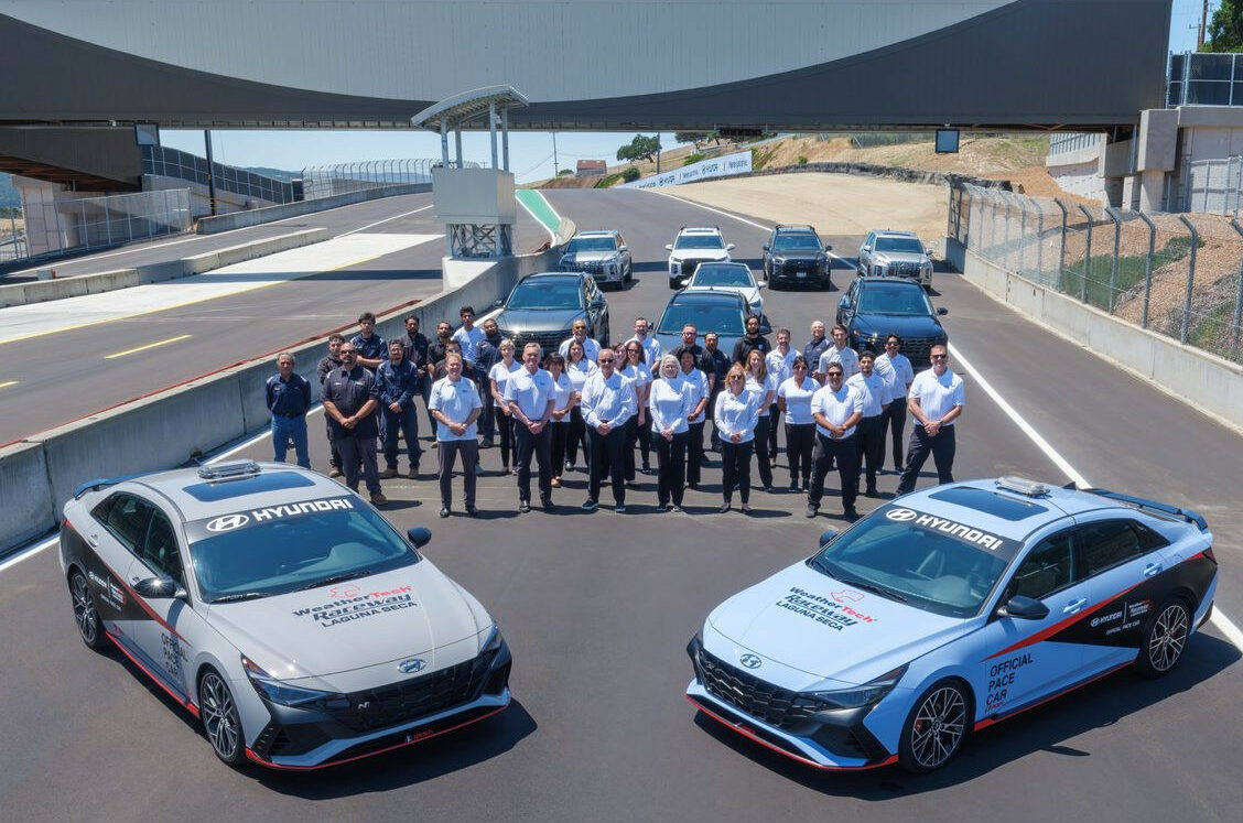 WeatherTech Raceway Laguna Seca staff on the front straightaway of the newly repaved road course. Photo courtesy WeatherTech Raceway Laguna Seca.