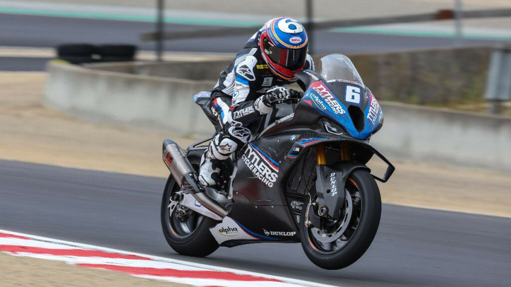 Cameron Beaubier led Friday's Medallia Superbike Q1 session at WeatherTech Raceway Laguna Seca. Photo by Brian J. Nelson.