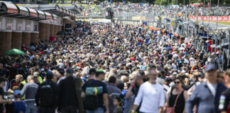 British Superbike fans on pit lane Sunday at Brands Hatch. Photo courtesy MSVR.