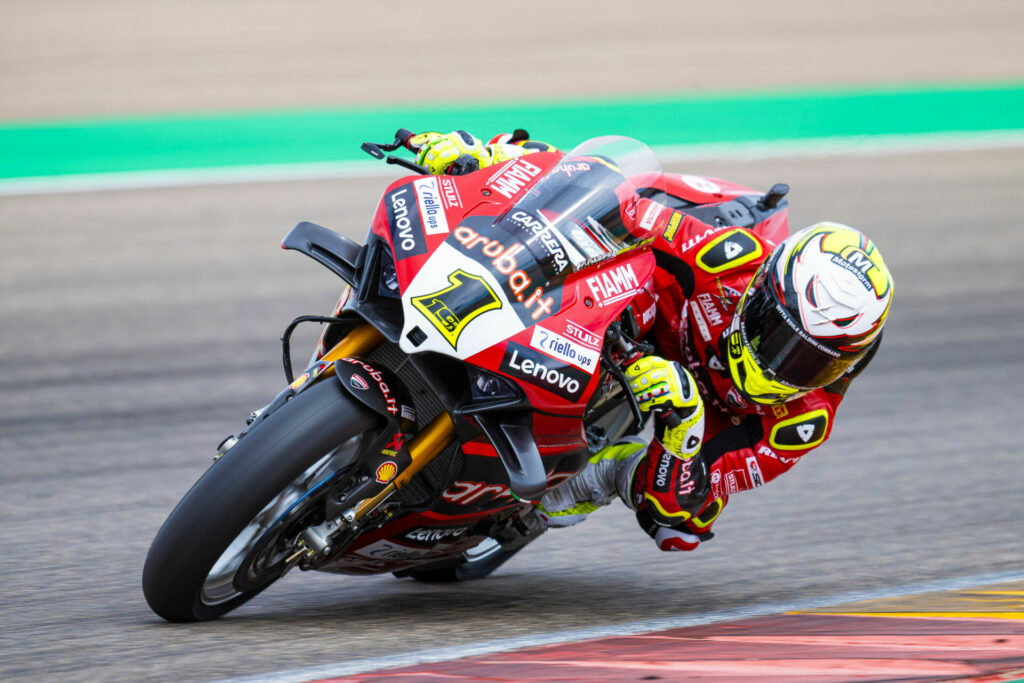 Alvaro Bautista (1). Photo courtesy Aruba.it Racing Ducati.