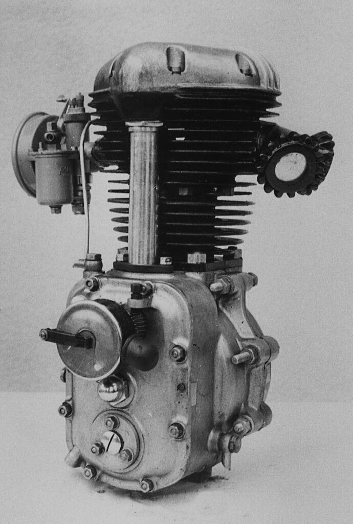 A 1953 Kawasaki KE-1 motorcycle engine. Photo courtesy Kawasaki Motors Corp., U.S.A.