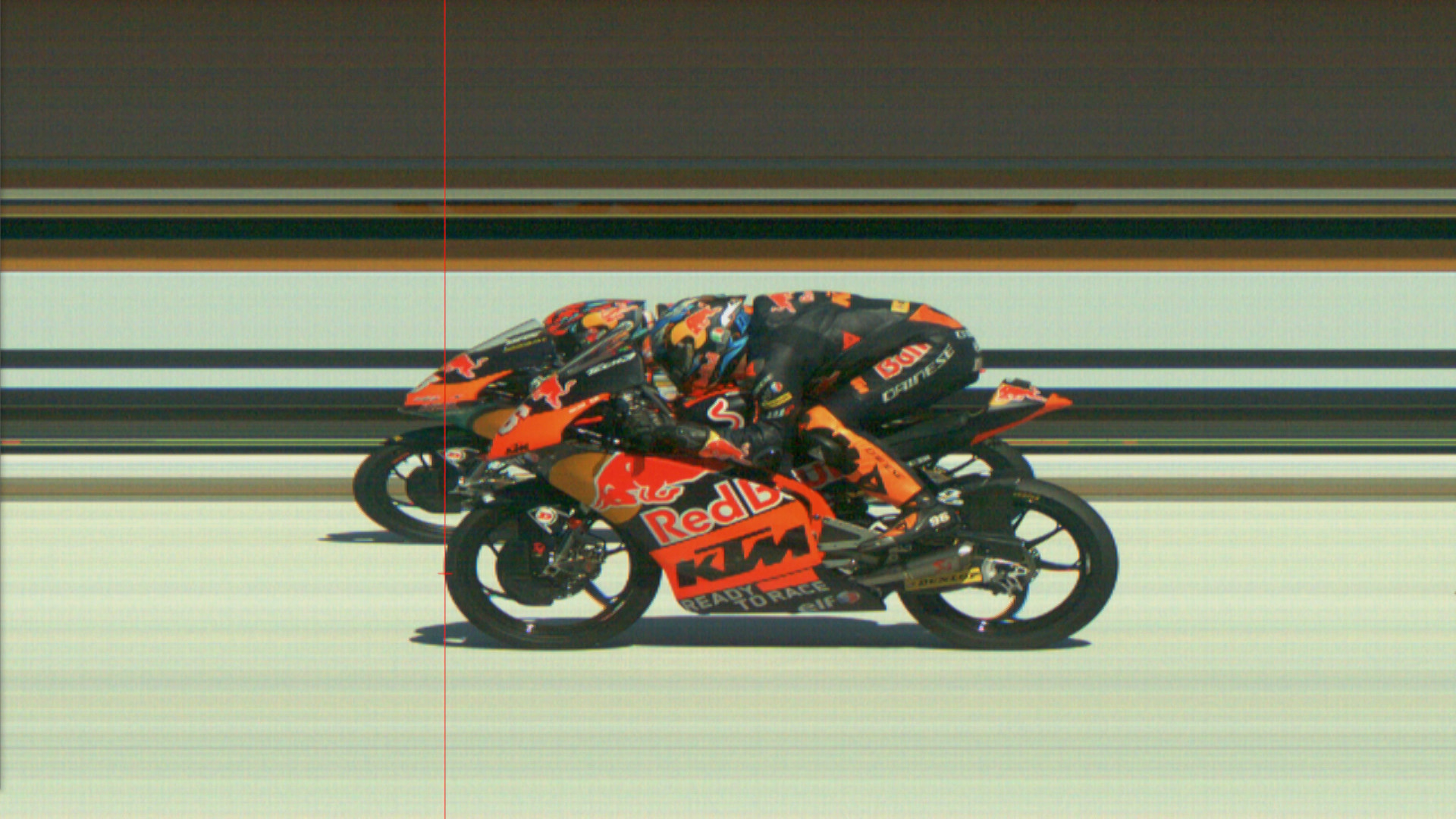 Deniz Öncü beat Daniel Holgado in a photo finish in the Moto3 race in Austria. Photo courtesy Dorna.