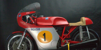 Team Obsolete's ex-Phil Read 1973 MV Agusta 500cc triple. Photo courtesy Team Obsolete.