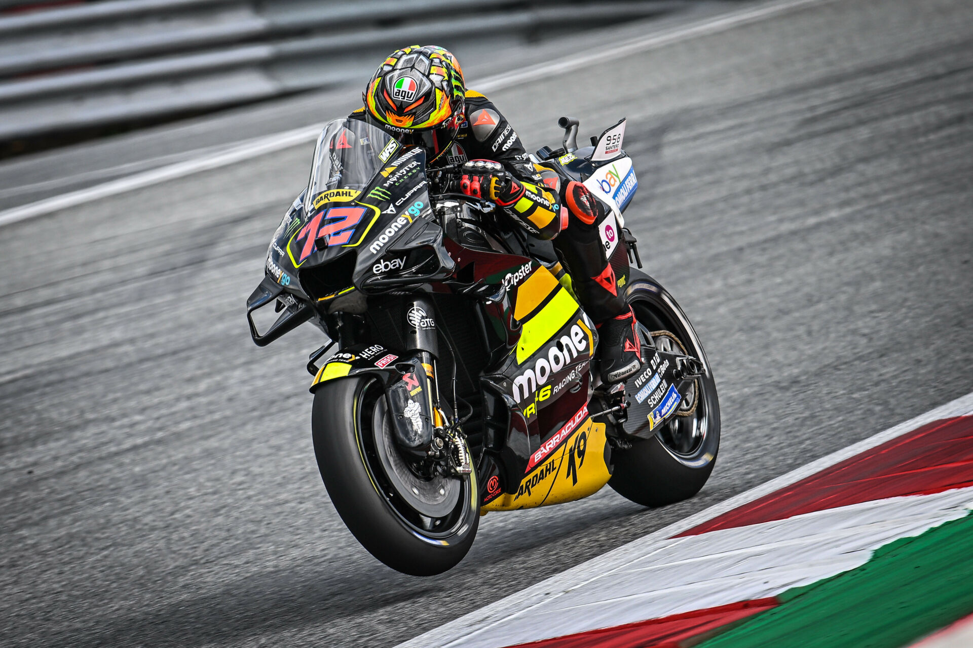 Marco Bezzecchi (72). Photo courtesy Mooney VR46 Racing Team.