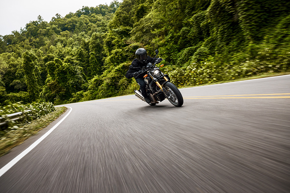 The Indian FTR's 1203cc V-Twin builds torque from the bottom of the rpm range and pulls strongly to redline. Photo courtesy Indian Motorcycle.