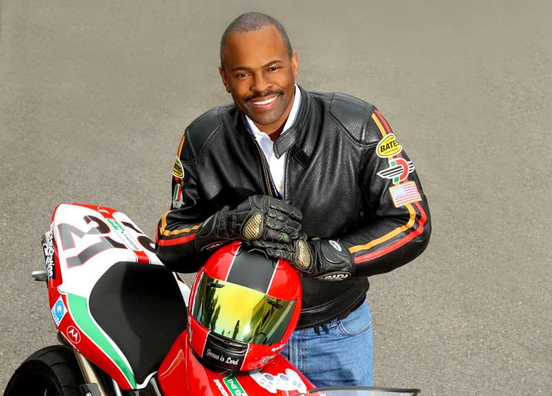 Roadracing World Action Fund donor Mark Mitchell and his Troy Bayliss Replica Ducati 998 S. Photo courtesy Mark Mitchell.