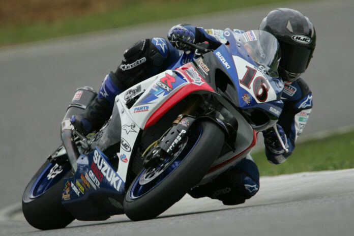 Two-time Canadian Superbike Champion Francis Martin (shown here in 2008) is returning to CSBK action next week for round four at Canadian Tire Motorsport Park. Photo by Rob O'Brien, courtesy CSBK.