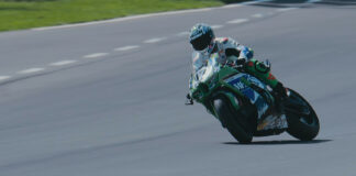 Stefano Mesa (37) used Pirelli tires to set a new motorcycle lap record at Summit Point Motorsports Park. Photo by Noisless Productions, courtesy ASRA.