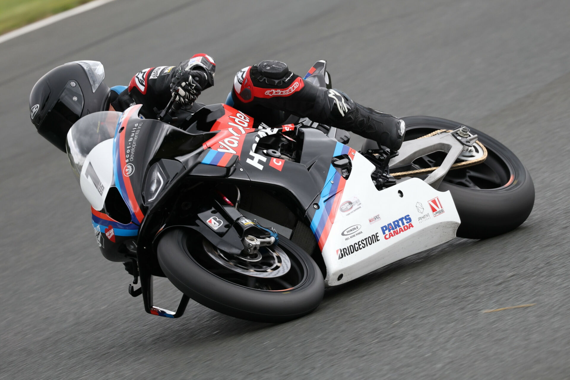 Ben Young (1) topped Friday morning's practice session which ultimately awarded the defending CSBK Champion pole position for Round Four after wet weather forced the cancellation of official qualifying at Canadian Tire Motorsport Park. Photo by Rob O'Brien, courtesy CSBK.