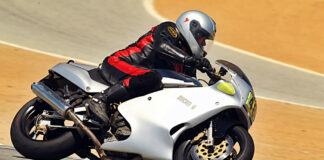 Robb Talbott on his Ducati 900 Supersport at WeatherTech Raceway Laguna Seca. Photo courtesy Robb Talbott.