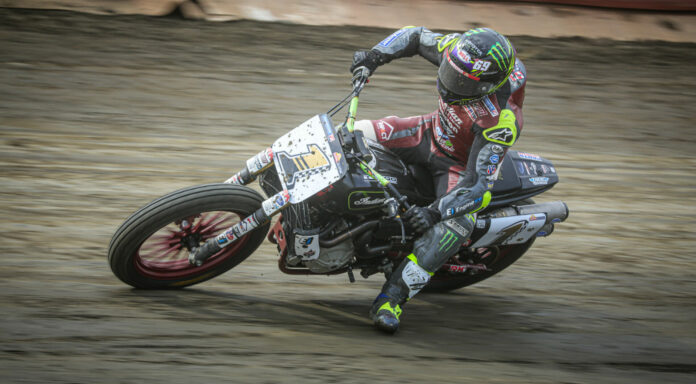 Jared Mees (1), as seen at the Bridgeport Half-Mile. Photo by Scott Hunter, courtesy AFT.